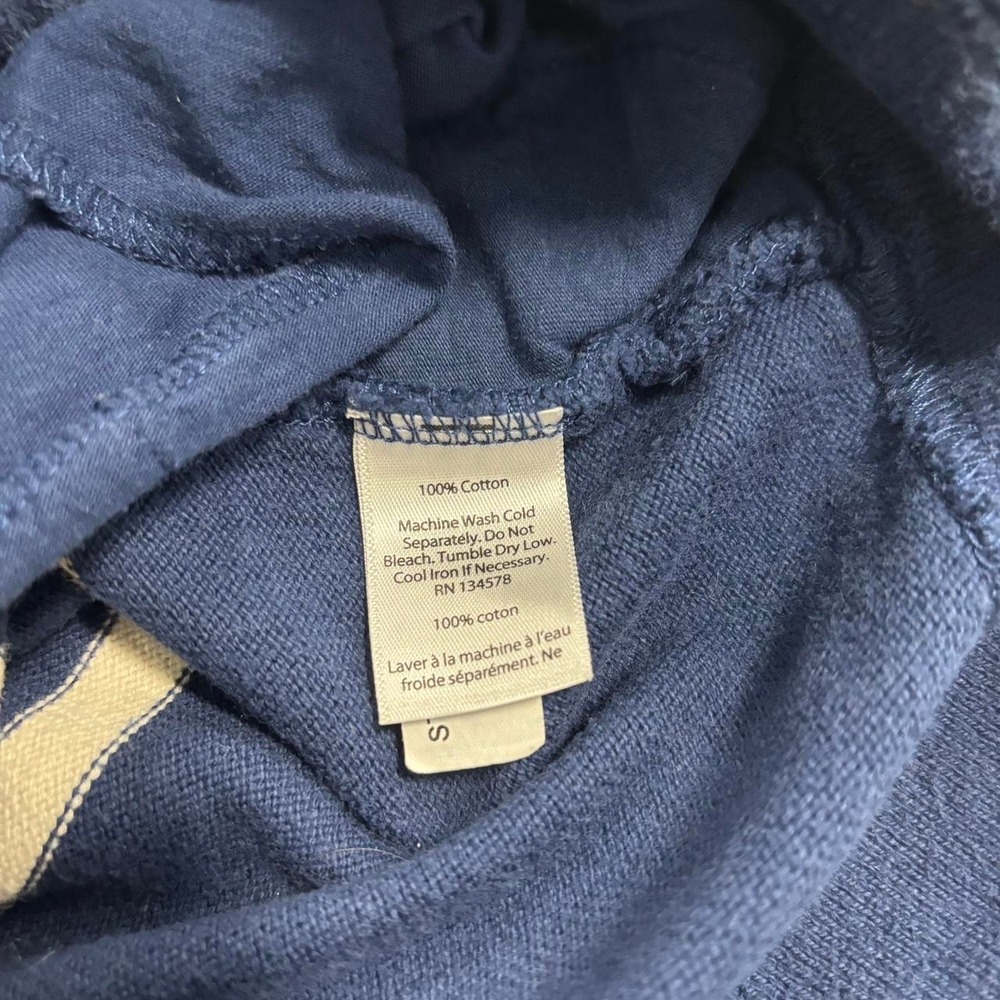 Vineyard Vines White & Navy Striped Mock Neck Pullover Women Size Small - Picture 3 of 6